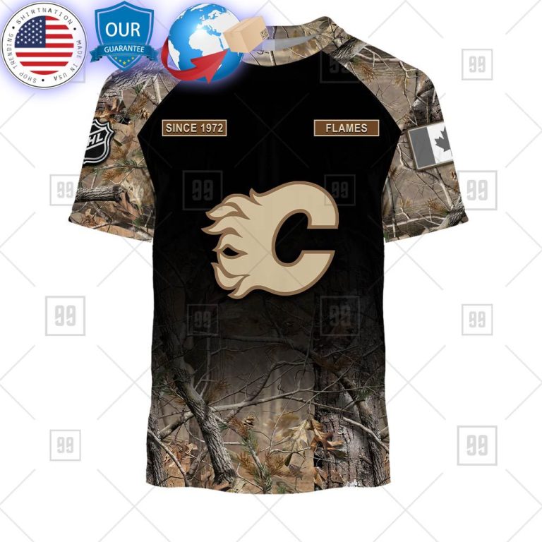 hot calgary flames hunting camouflage custom shirt 3