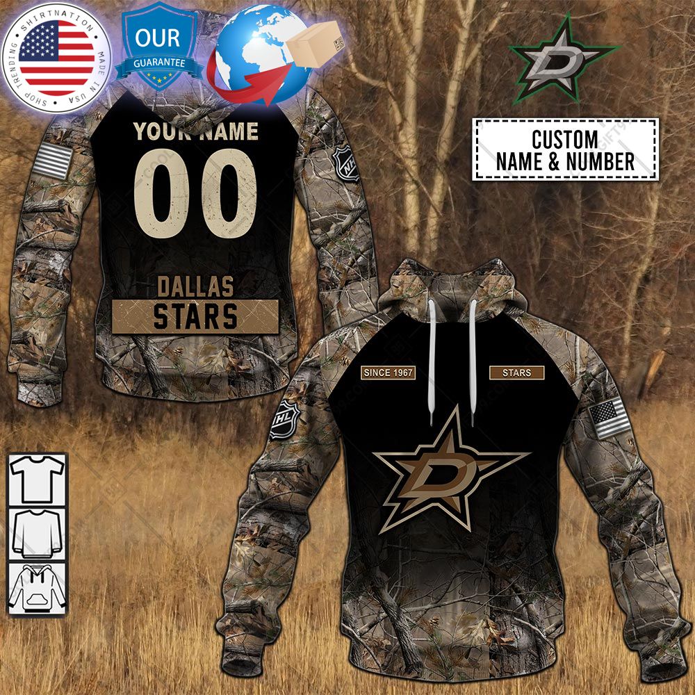 hot dallas stars hunting camouflage custom shirt 1