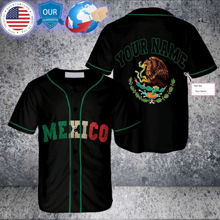 hot proud mexico custom baseball jersey 1