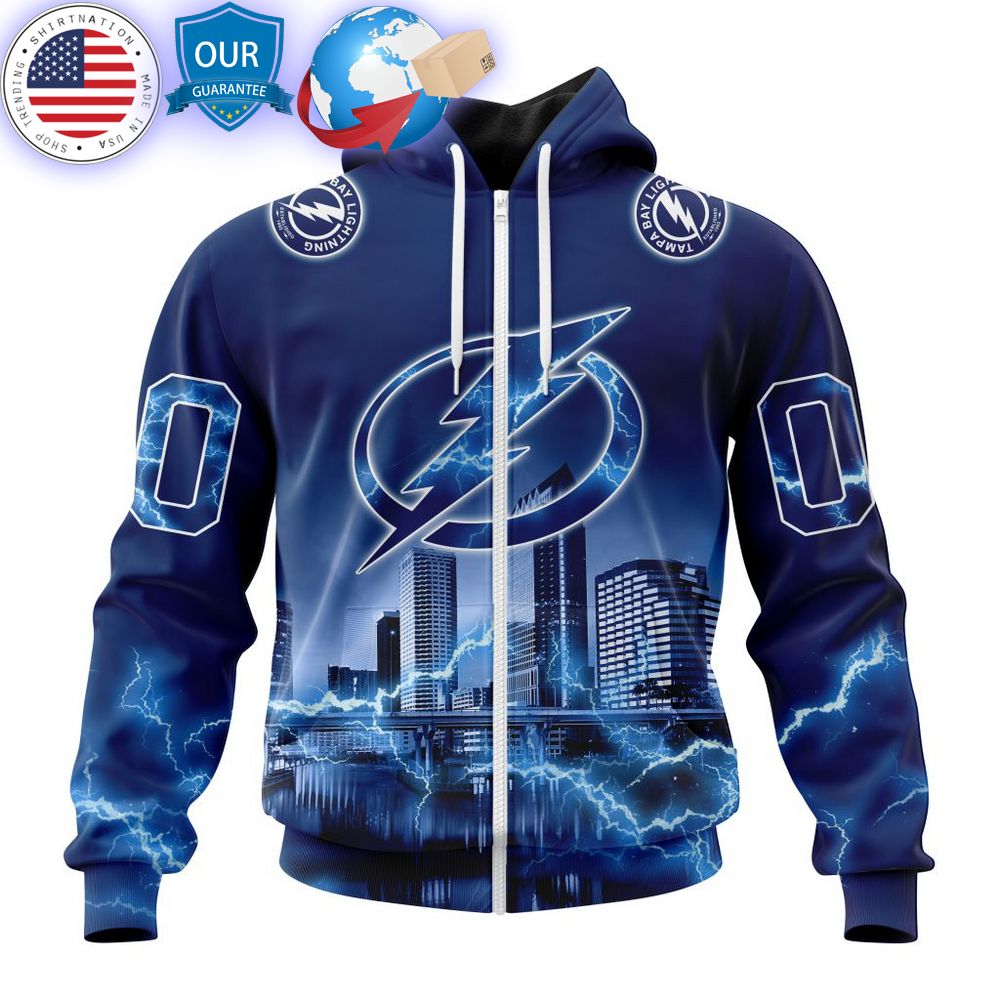 hot custom tampa bay lightning special design with thunderstorms shirt 2