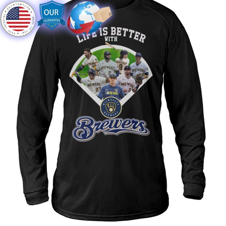 hot life is better with milwaukee brewers shirt 3