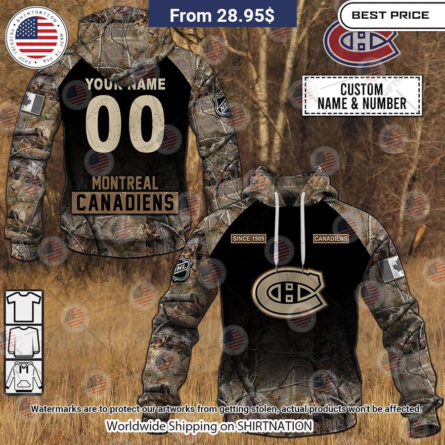 Montreal Canadiens Hunting Camouflage Custom Hoodie