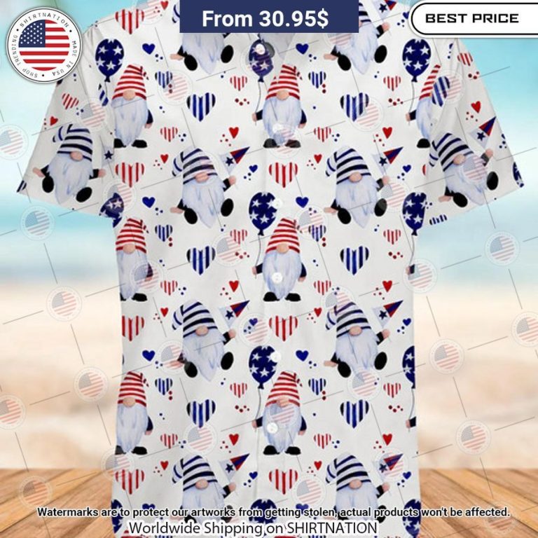 4th Of July Gnomes Hawaiian Shirt Elegant picture.