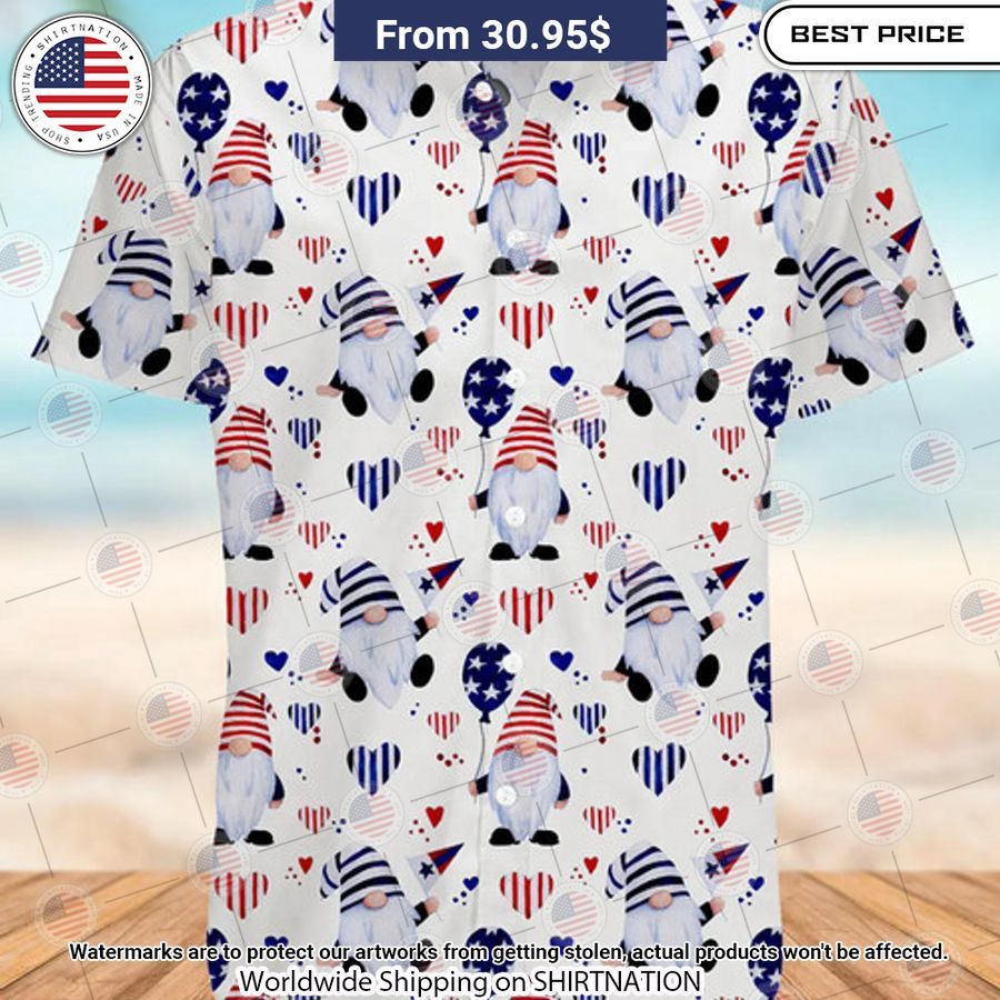 4th Of July Gnomes Hawaiian Shirt Elegant picture.