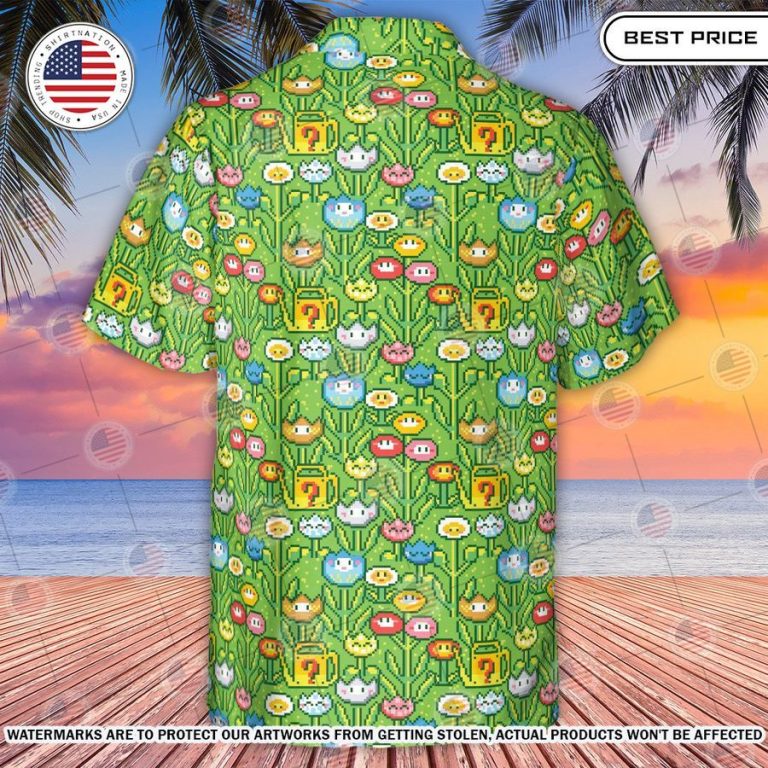 8Bit Flower Garden Super Mario Hawaiian Shirt You look handsome bro