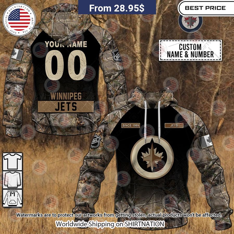 Winnipeg Jets Hunting Camouflage Custom Hoodie