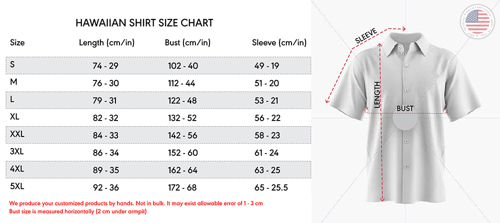 Hawaiian Shirt Size Chart: