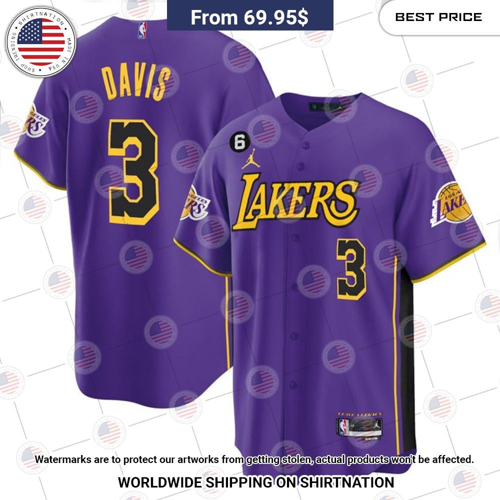 Los Angeles Lakers Anthony Davis Baseball Jersey This is awesome and unique