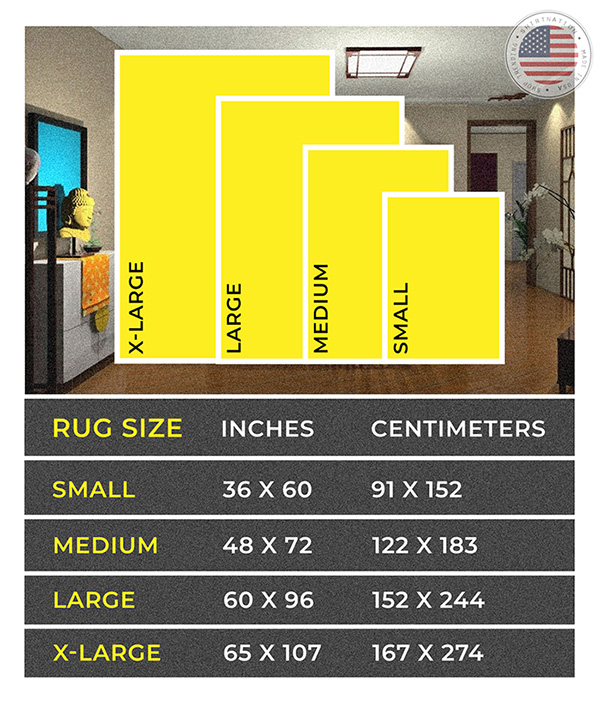 RUG size chart Shirtnation