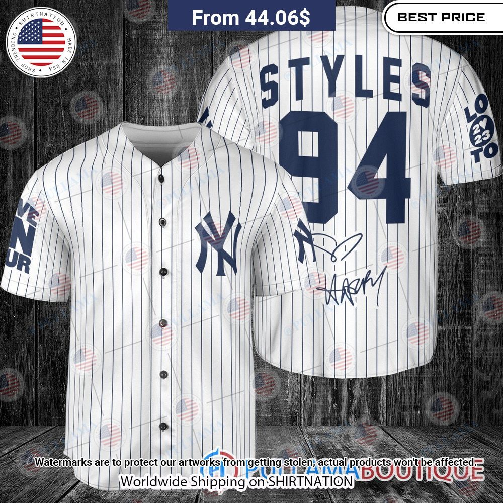 New York Yankees Harry Styles Baseball Jersey Stunning