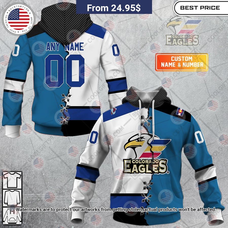 Colorado Eagles Mix Jersey Custom Hoodie Oh my God you have put on so much!