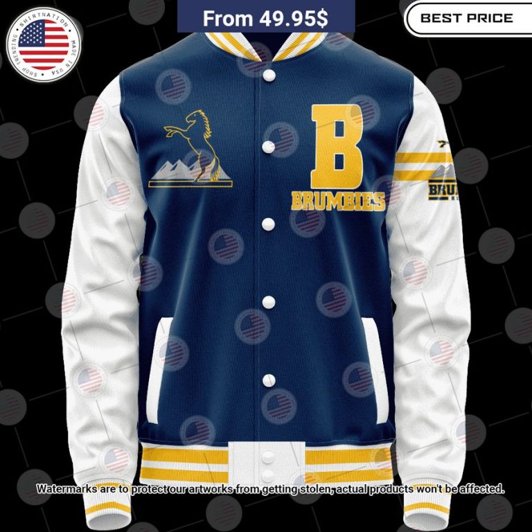 ACT Brumbies Vintage Logo Custom Baseball Jacket Rocking picture