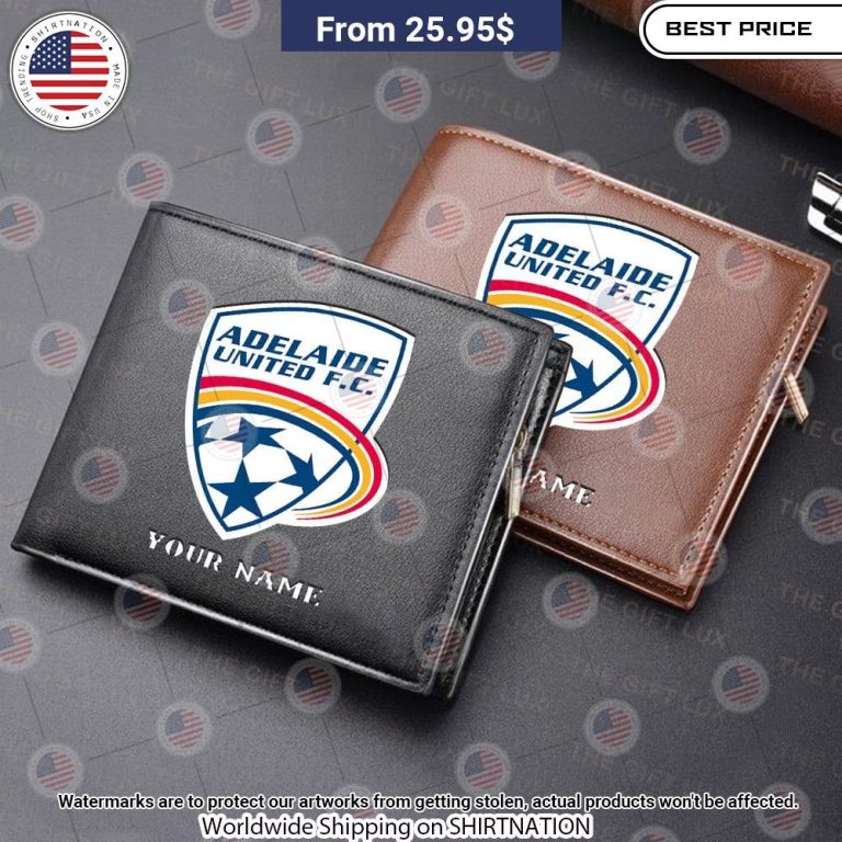 Adelaide United FC Custom Leather Wallet Cool look bro