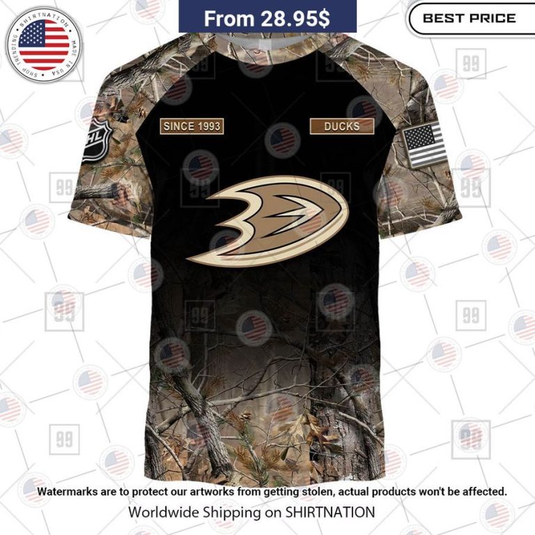 Anaheim Ducks Camouflage Custom Hoodie Handsome as usual