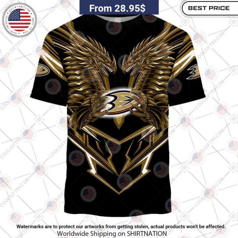 Anaheim Ducks Dragon Custom Shirt Gang of rockstars