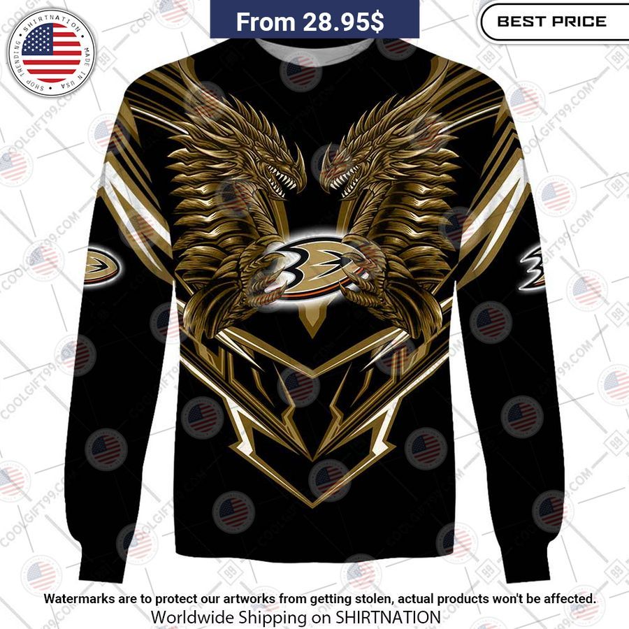 Anaheim Ducks Dragon Custom Shirt You look elegant man