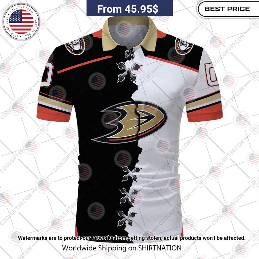 Anaheim Ducks Mix Jersey Style Custom Polo Elegant and sober Pic