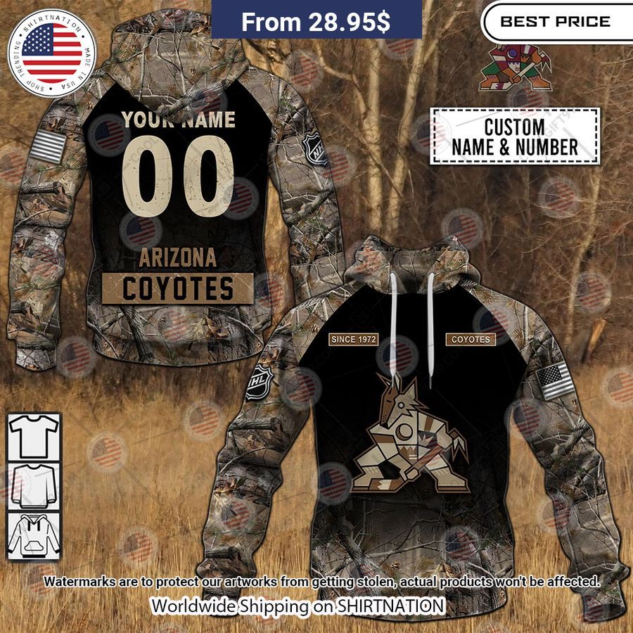 Arizona Coyotes Camouflage Custom Hoodie You always inspire by your look bro