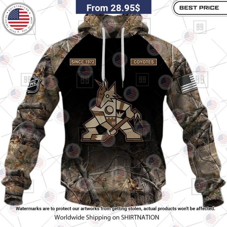 Arizona Coyotes Camouflage Custom Hoodie Stand easy bro