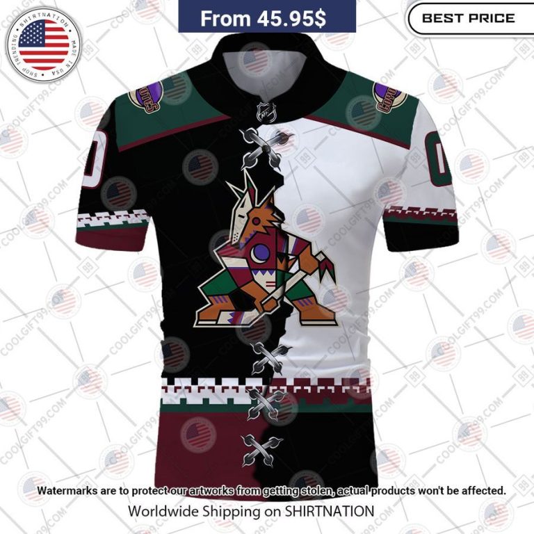 Arizona Coyotes Mix Jersey Style Custom Polo Our hard working soul