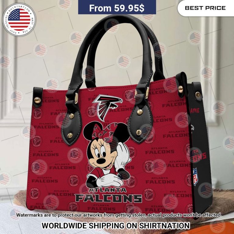 Atlanta Falcons Minnie Mouse Leather Handbag Nice bread, I like it