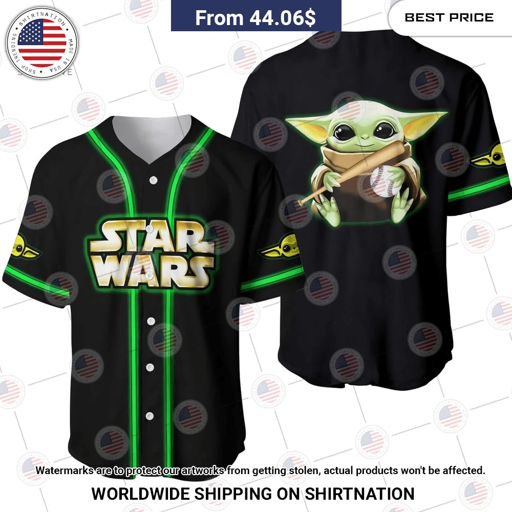 Baby Yoda Star War Baseball Jersey Good one dear