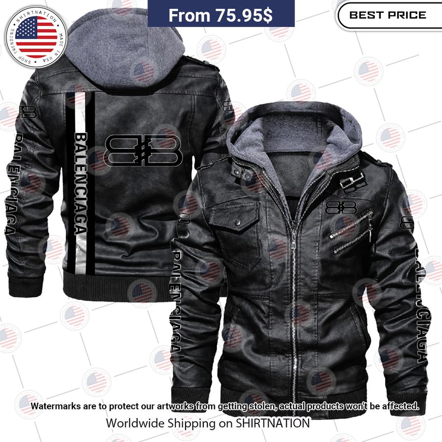 balenciaga leather jacket 1 372