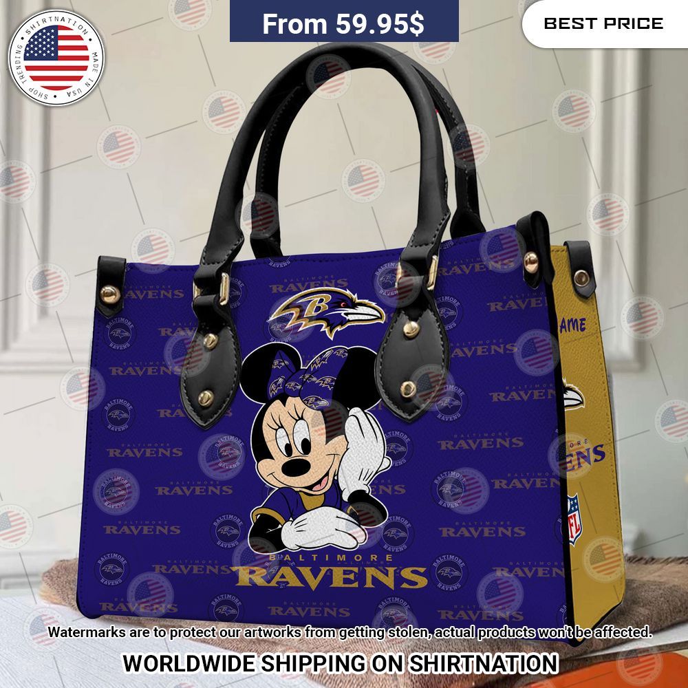 Baltimore Ravens Minnie Mouse Leather Handbag Is this your new friend?