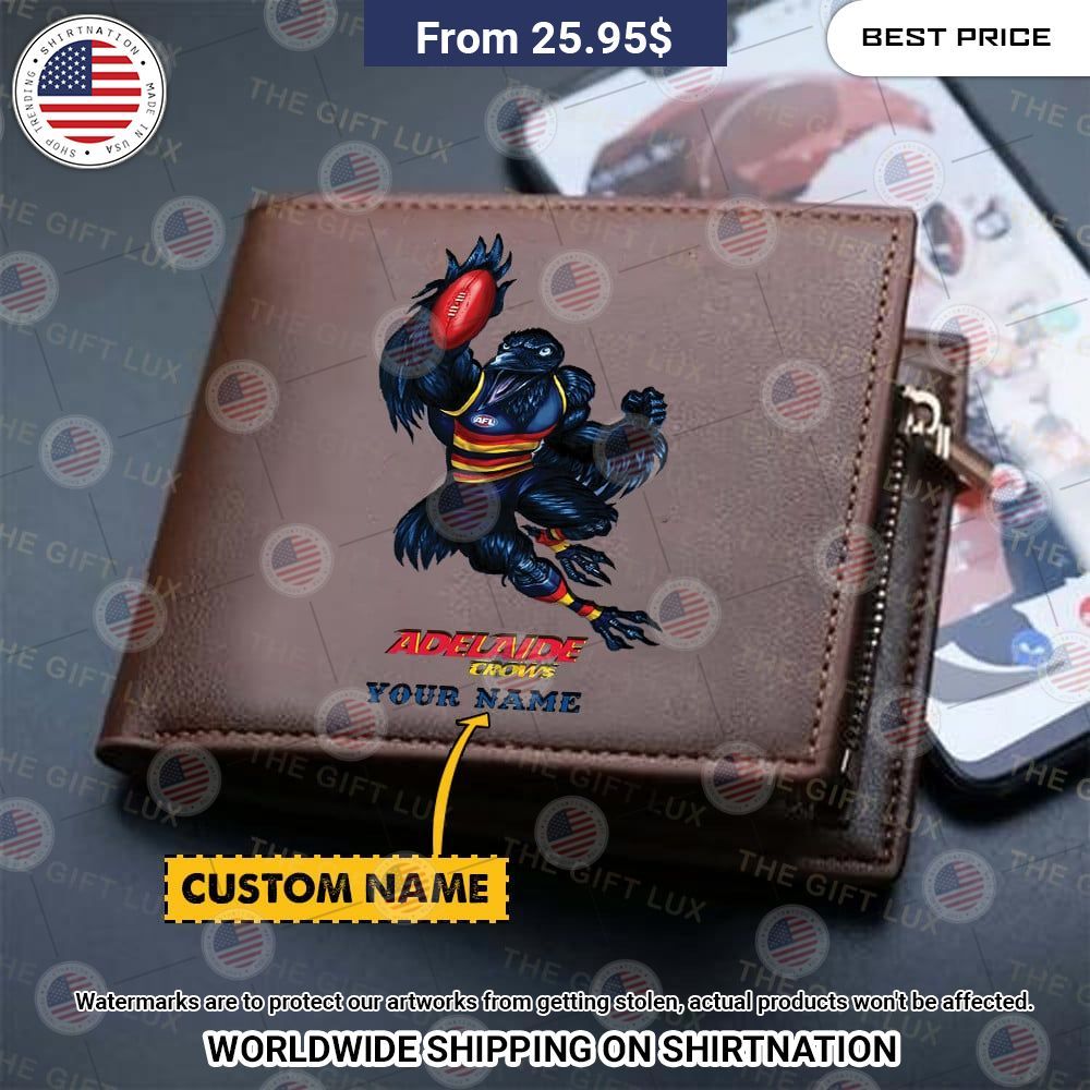 BEST Adelaide Crows Mascot Custom Leather Wallets
