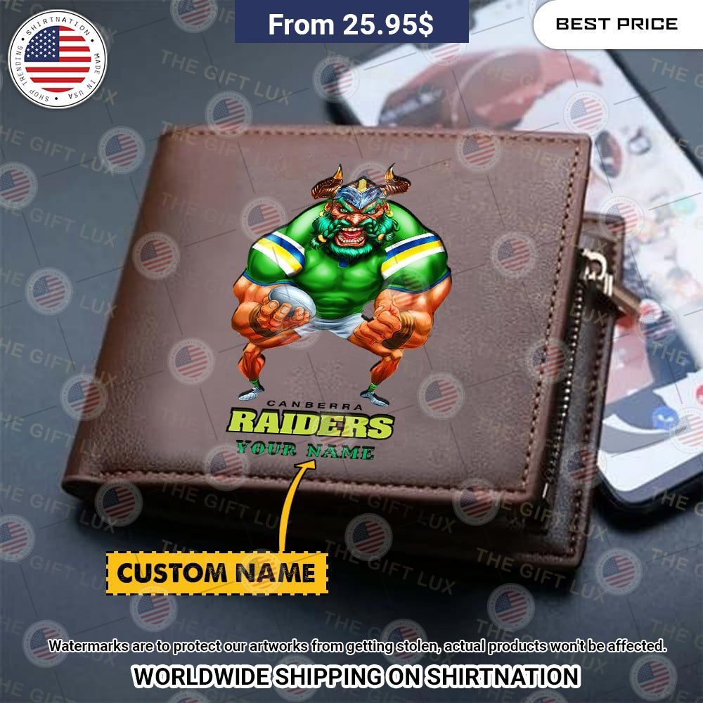 BEST Canberra Raiders Mascot Custom Leather Wallets