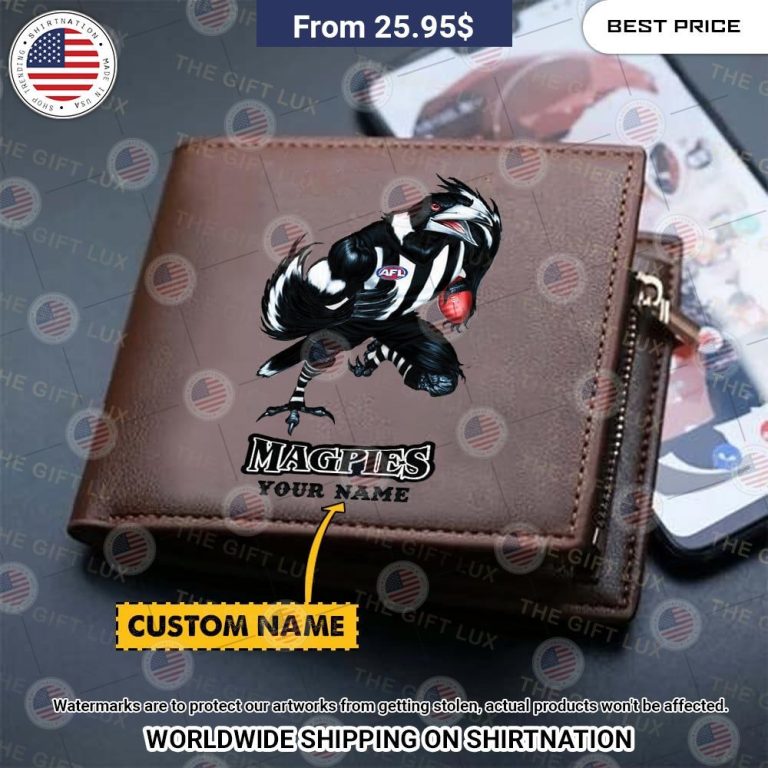 BEST Collingwood Mascot Custom Leather Wallets Trending picture dear