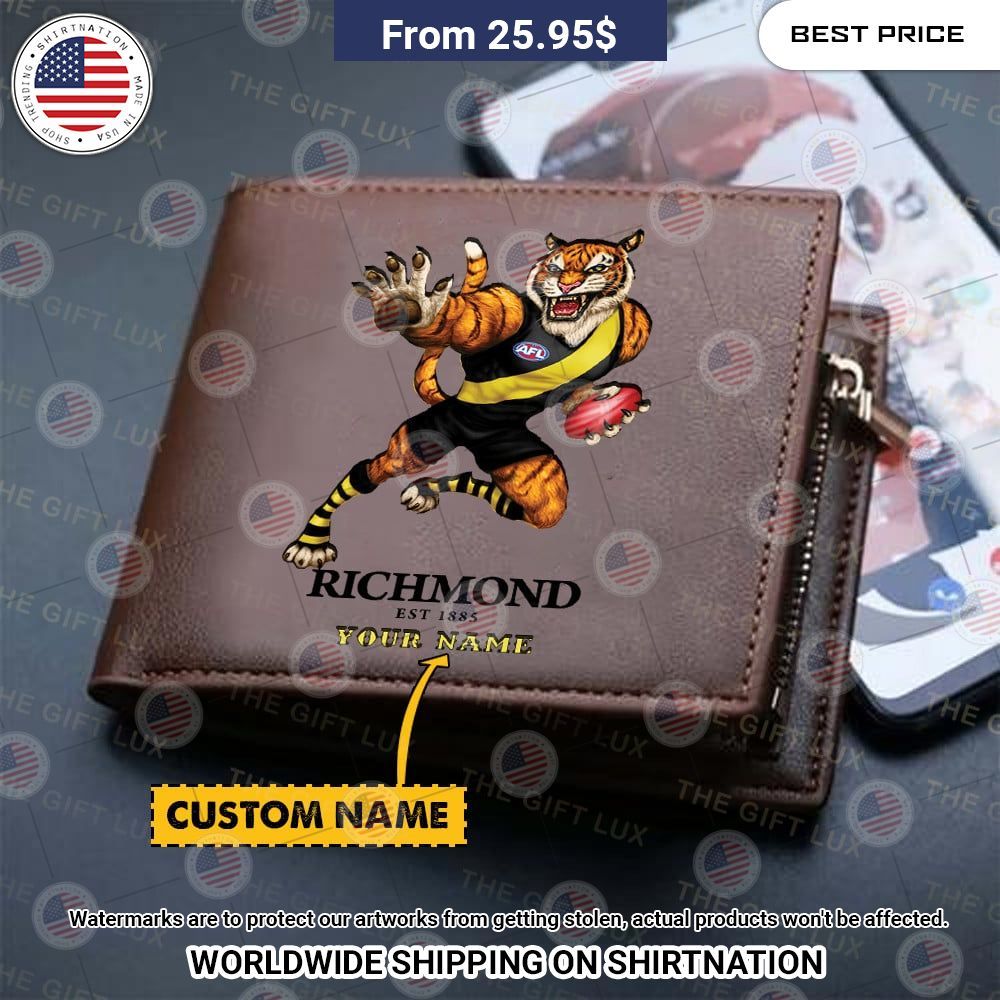 BEST Richmond Football Club Mascot Custom Leather Wallets Natural and awesome