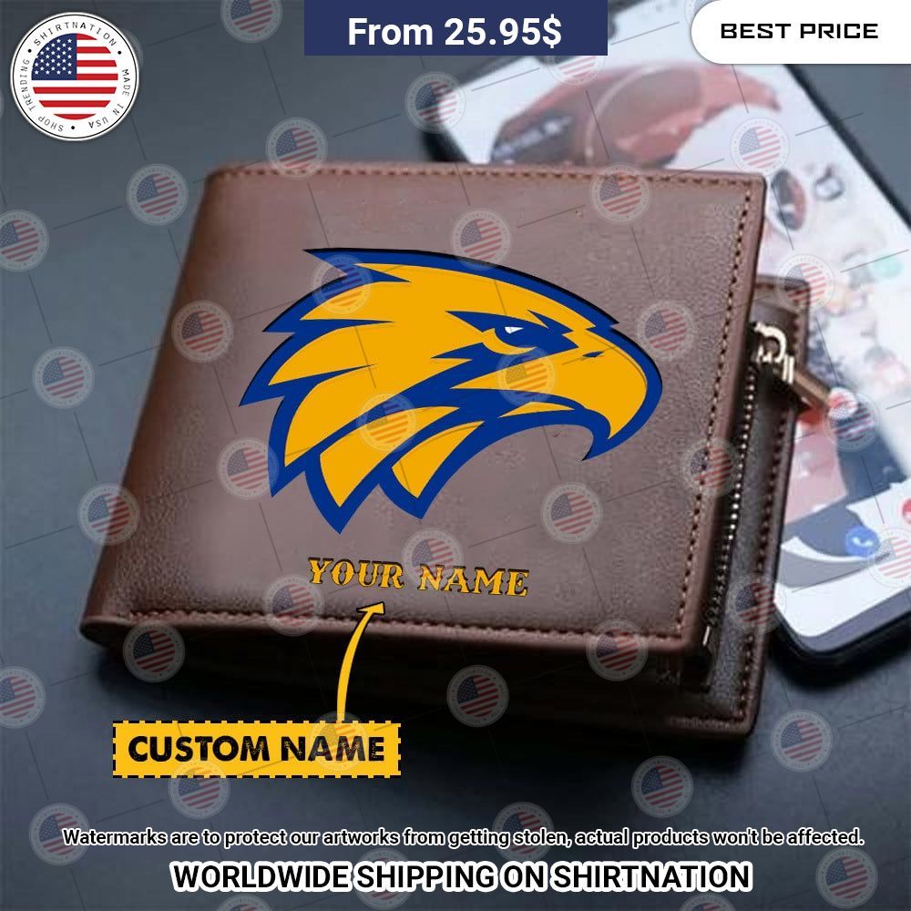 BEST West Coast Eagles Custom Leather Wallets Cutting dash