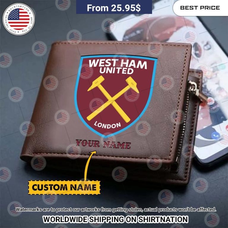 BEST West Ham United Custom Leather Wallets Nice Pic