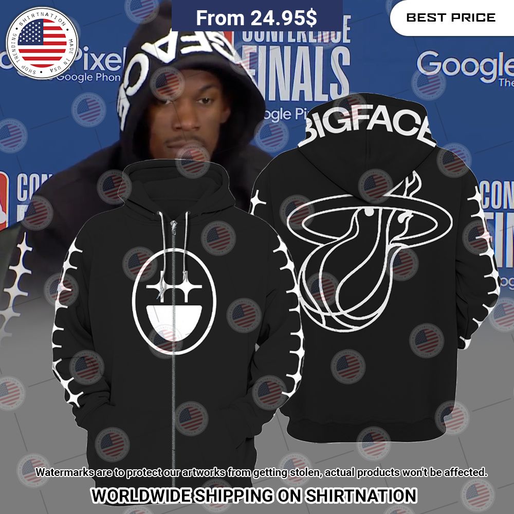 BigFace Jimmy Butler Miami Heat Hoodie Such a charming picture.