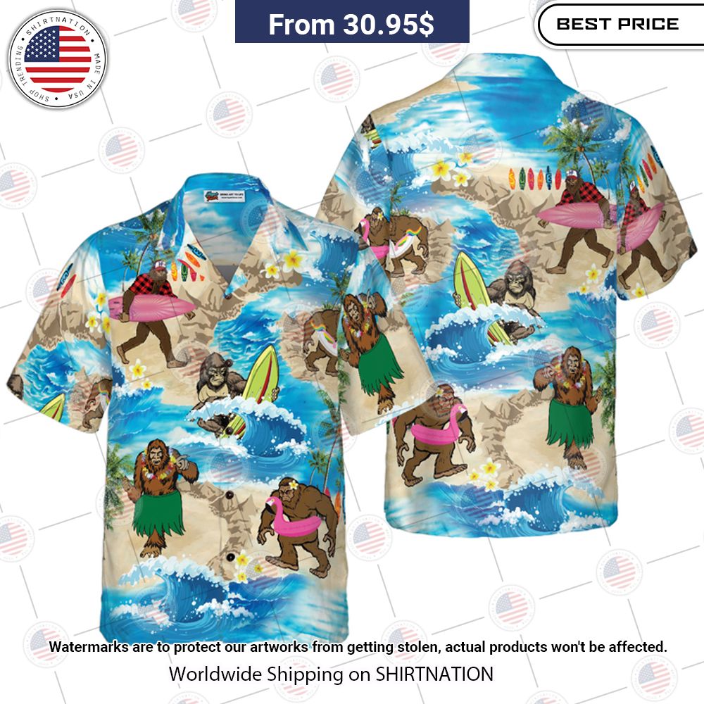 Bigfoots Are On Summer Vacation Hawaiian Shirt Eye soothing picture dear