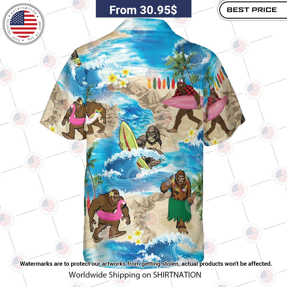 Bigfoots Are On Summer Vacation Hawaiian Shirt Nice photo dude