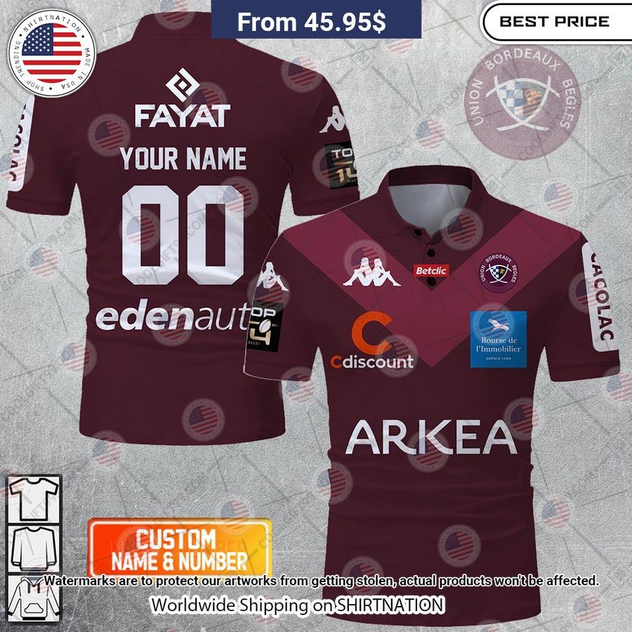 Bordeaux Begles Rugby 2223 Jersey Style Custom Polo