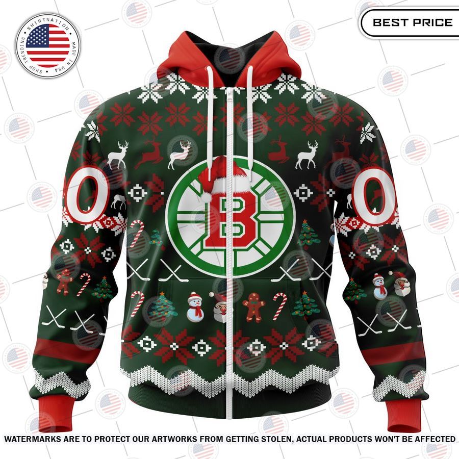 Boston Bruins Green Christmas Is Coming Custom Shirt Natural and awesome