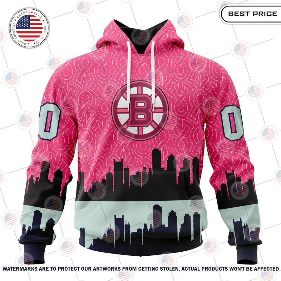boston bruins hockey fights against cancer custom shirt 1 317