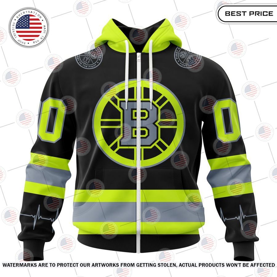 boston bruins with firefighter uniforms color custom shirt 2 121