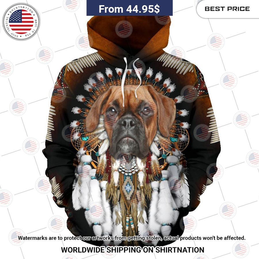 boxer dog native american rosette hoodie 2 724.jpg