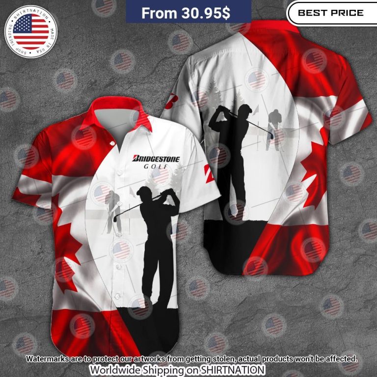 Bridgestone Golf x Canada Flag Shirt You look lazy