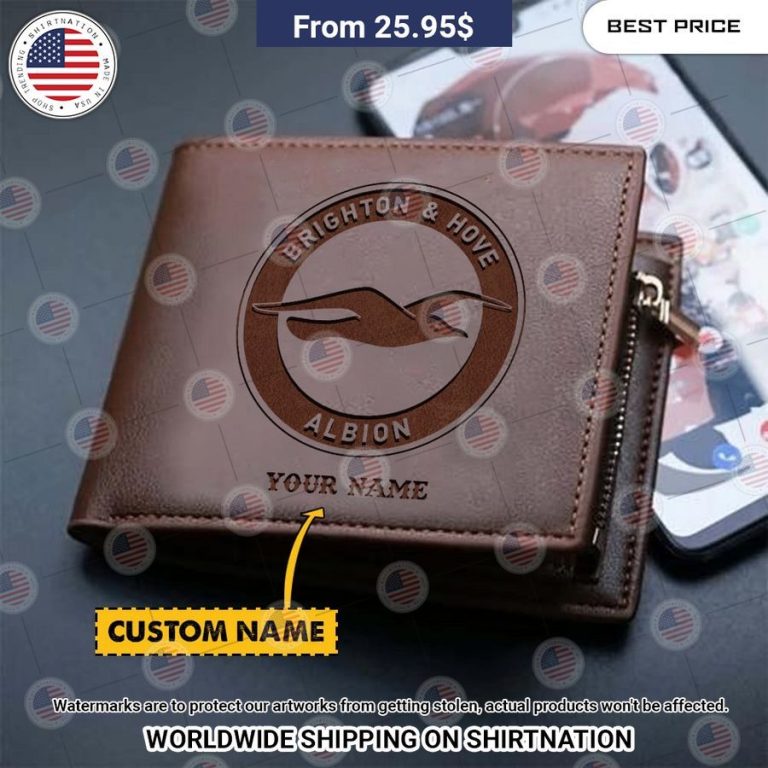 Brighton & Hove Albion F.C. Custom Leather Wallet Stunning