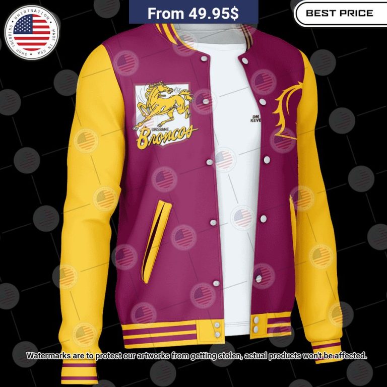 Brisbane Broncos Retro Logo Revolution Custom Baseball Jacket It is too funny