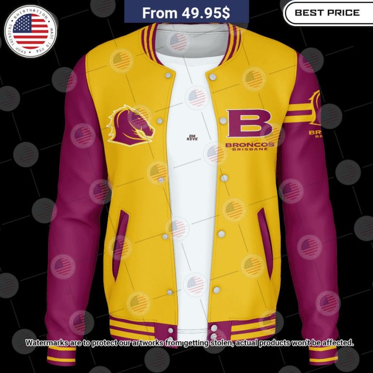 Brisbane Broncos Vintage Logo Custom Baseball Jacket Pic of the century