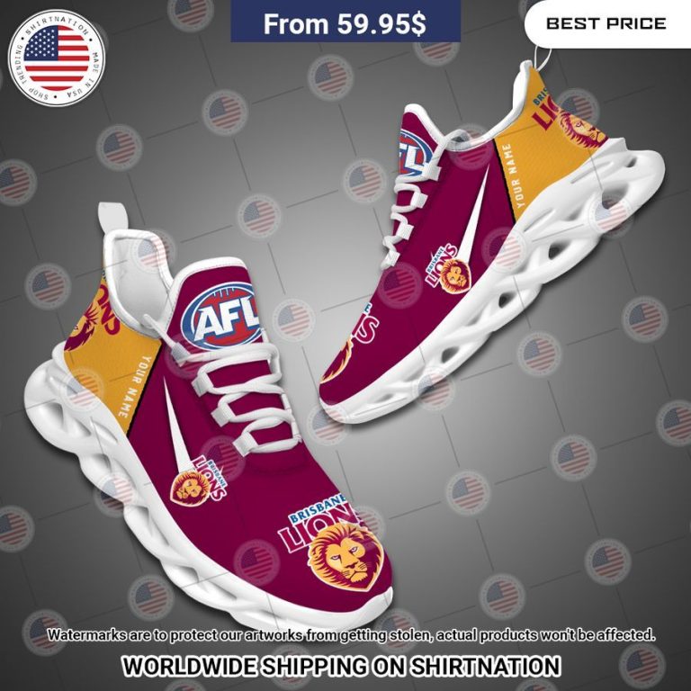 Brisbane Lions Custom Max Soul Shoes Good click