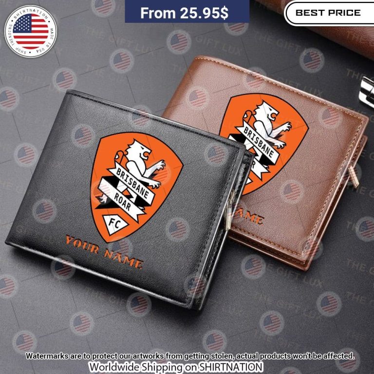 Brisbane Roar FC Custom Leather Wallet Hundred million dollar smile bro