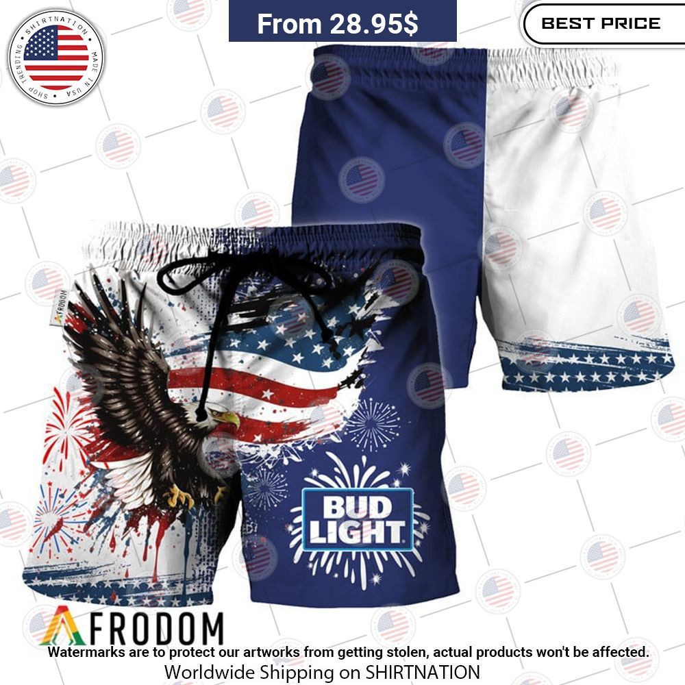 Bud Light Fourth Of July Eagle Hawaiian Short Ah! It is marvellous