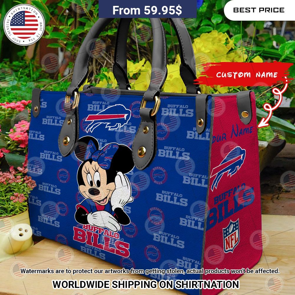 Buffalo Bills Minnie Mouse Leather Handbag You look handsome bro